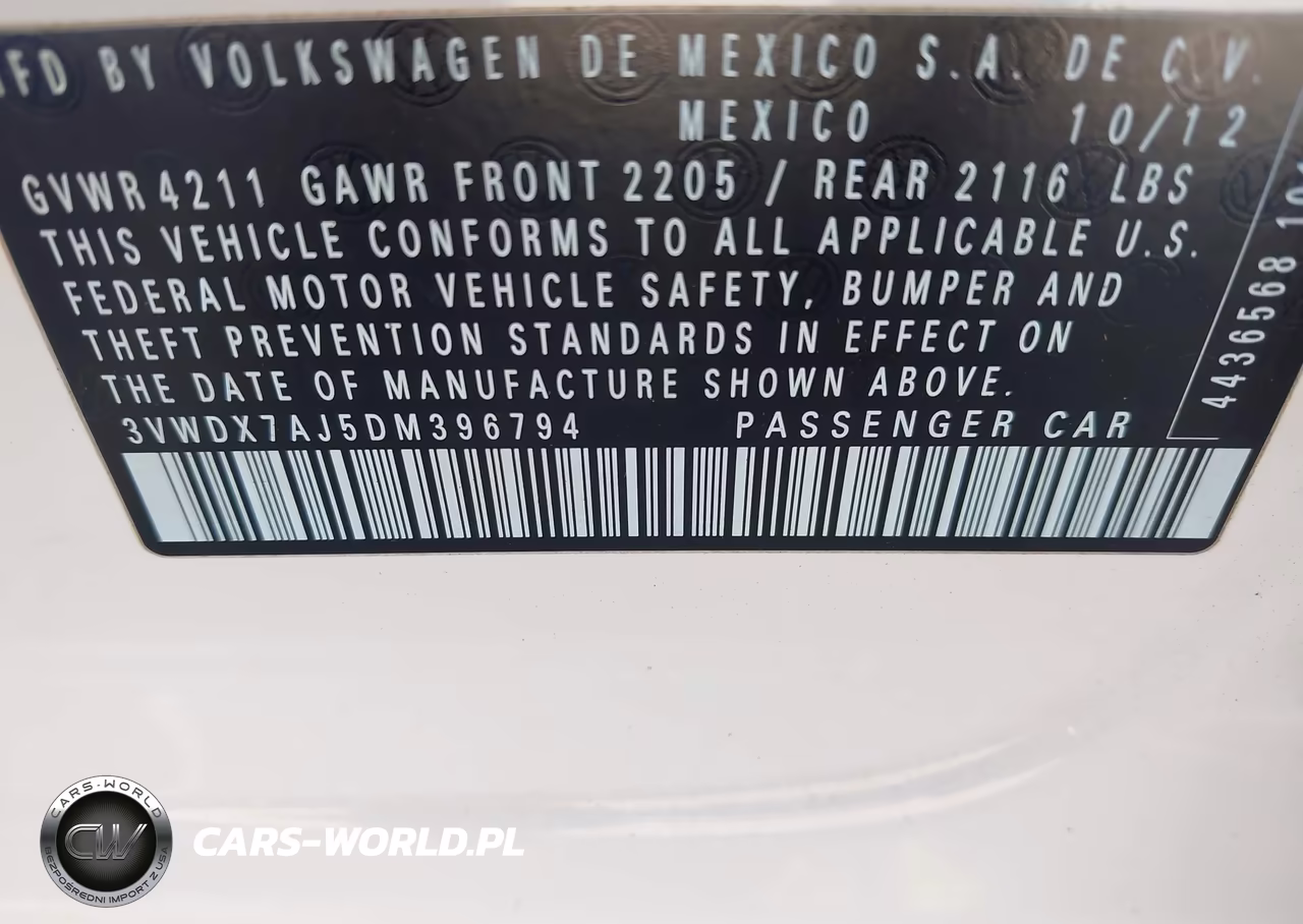 2013 Volkswagen Jetta 2.5L Se VIN:3VWDX7AJ5DM396794 - 9