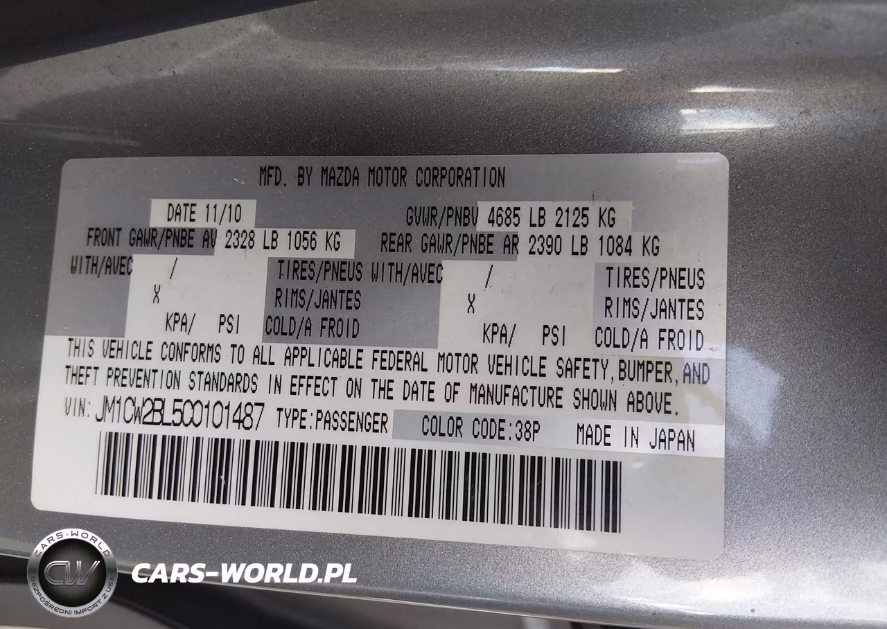 2012 Mazda Mazda5 Sport VIN:JM1CW2BL5C0101487 - 9