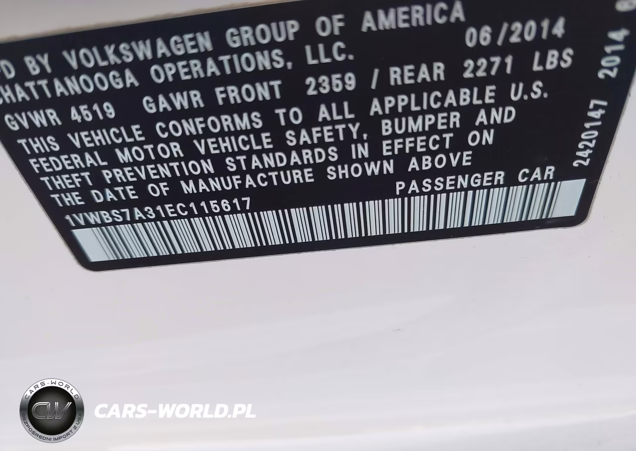 2014 Volkswagen Passat 1.8T Se VIN:1VWBS7A31EC115617 - 9
