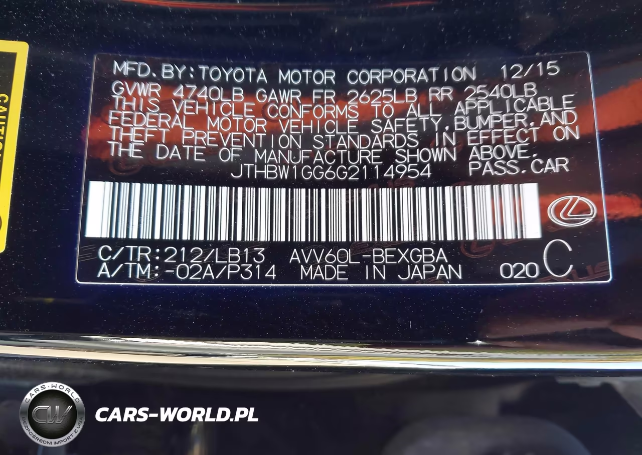 2016 Lexus Es 300H VIN:JTHBW1GG6G2114954 - 9