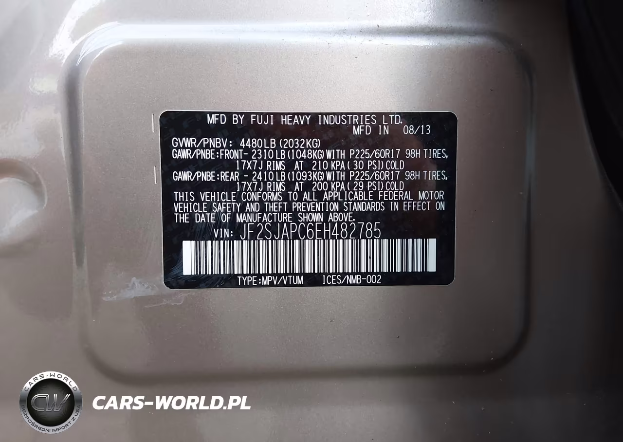 2014 Subaru Forester 2.5I Touring VIN:JF2SJAPC6EH482785 - 9