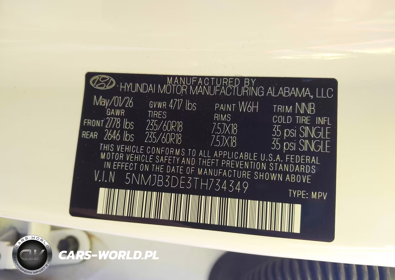 2026 Hyundai Tucson Sel VIN:5NMJB3DE3TH734349 - 9