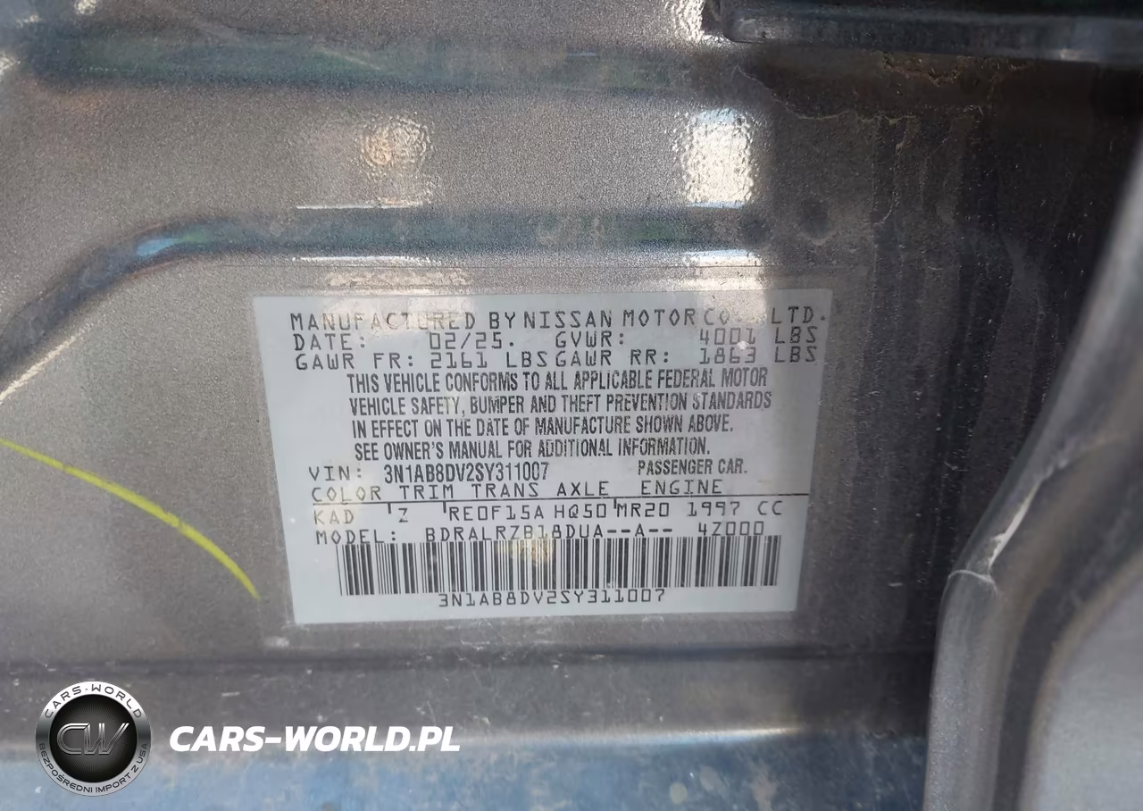 2025 Nissan Sentra Sr VIN:3N1AB8DV2SY311007 - 9