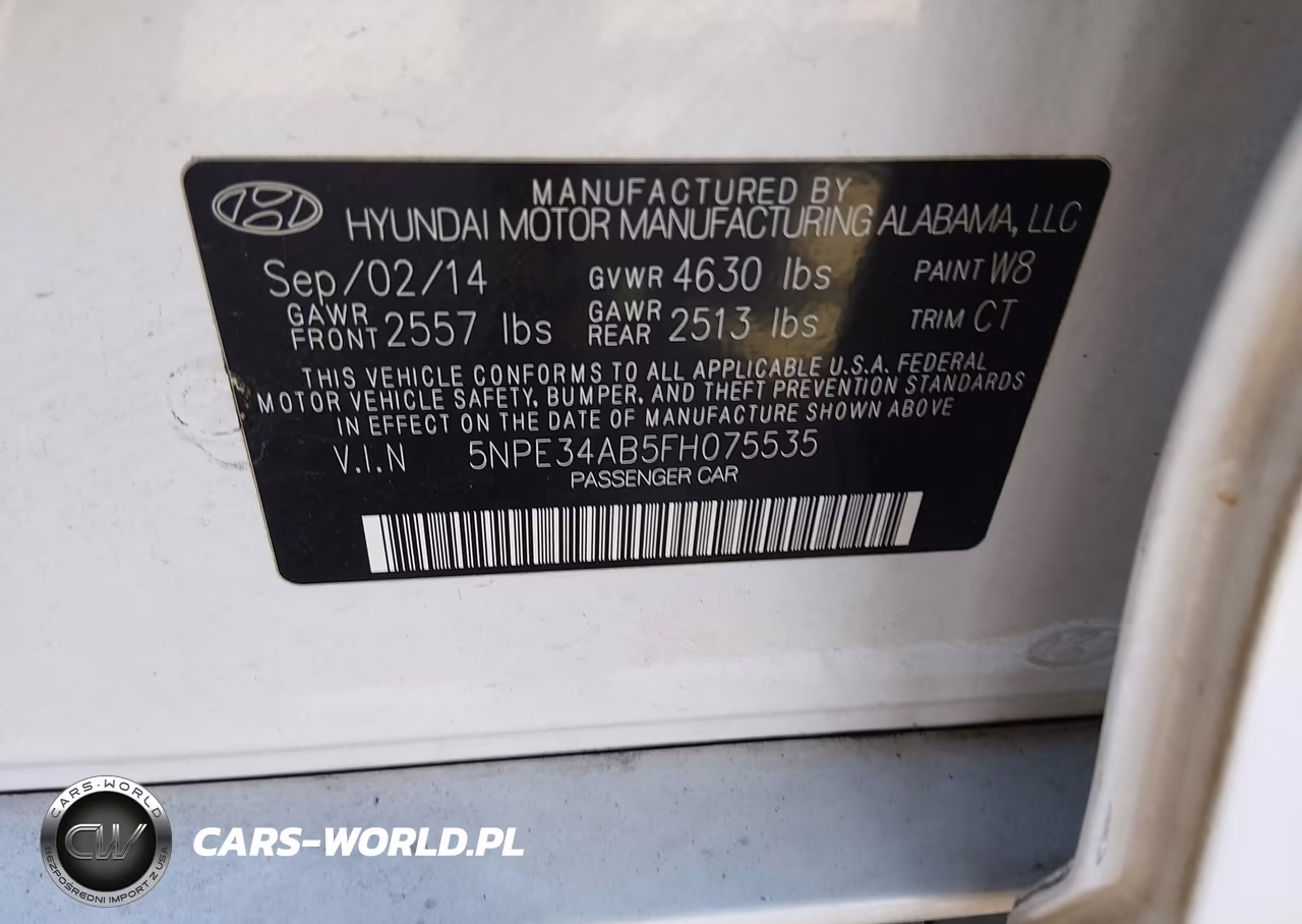 2015 Hyundai Sonata Sport 2.0T VIN:5NPE34AB5FH075535 - 9
