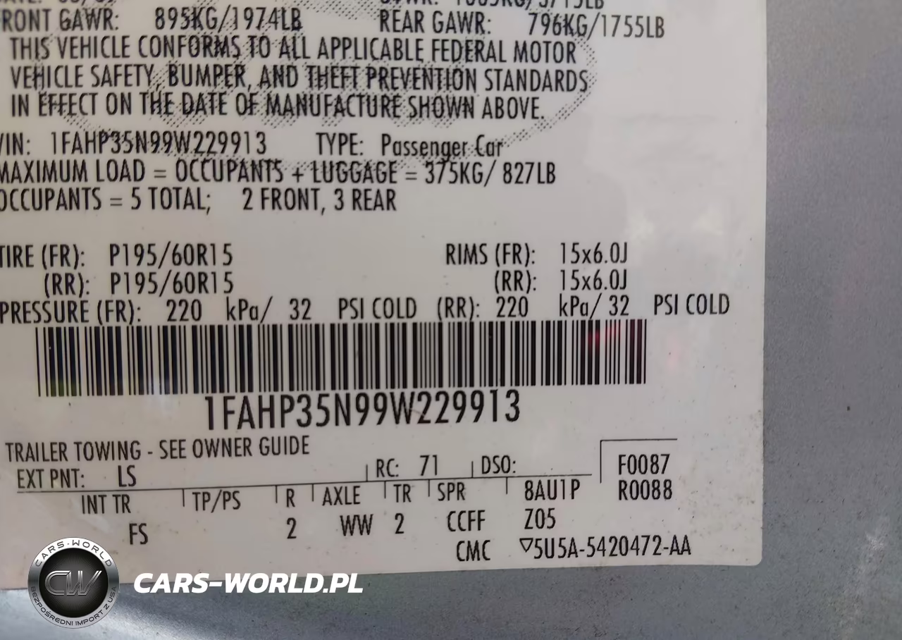 2009 Ford Focus Se VIN:1FAHP35N99W229913 - 9