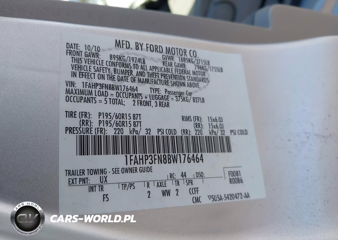 2011 Ford Focus Se VIN:1FAHP3FN8BW176464 - 9