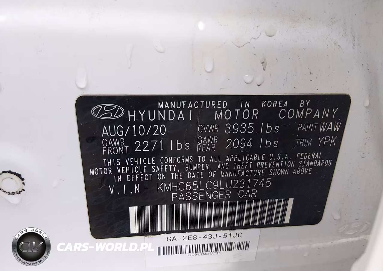 2020 Hyundai Ioniq Hybrid Blue VIN:KMHC65LC9LU231745 - 9