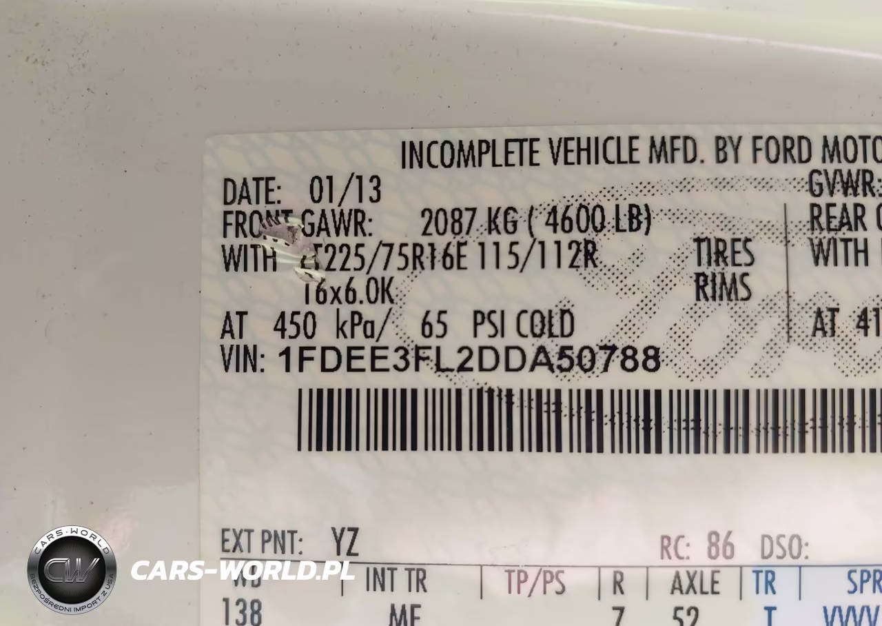 2013 Ford E-350 Cutaway VIN:1FDEE3FL2DDA50788 - 8