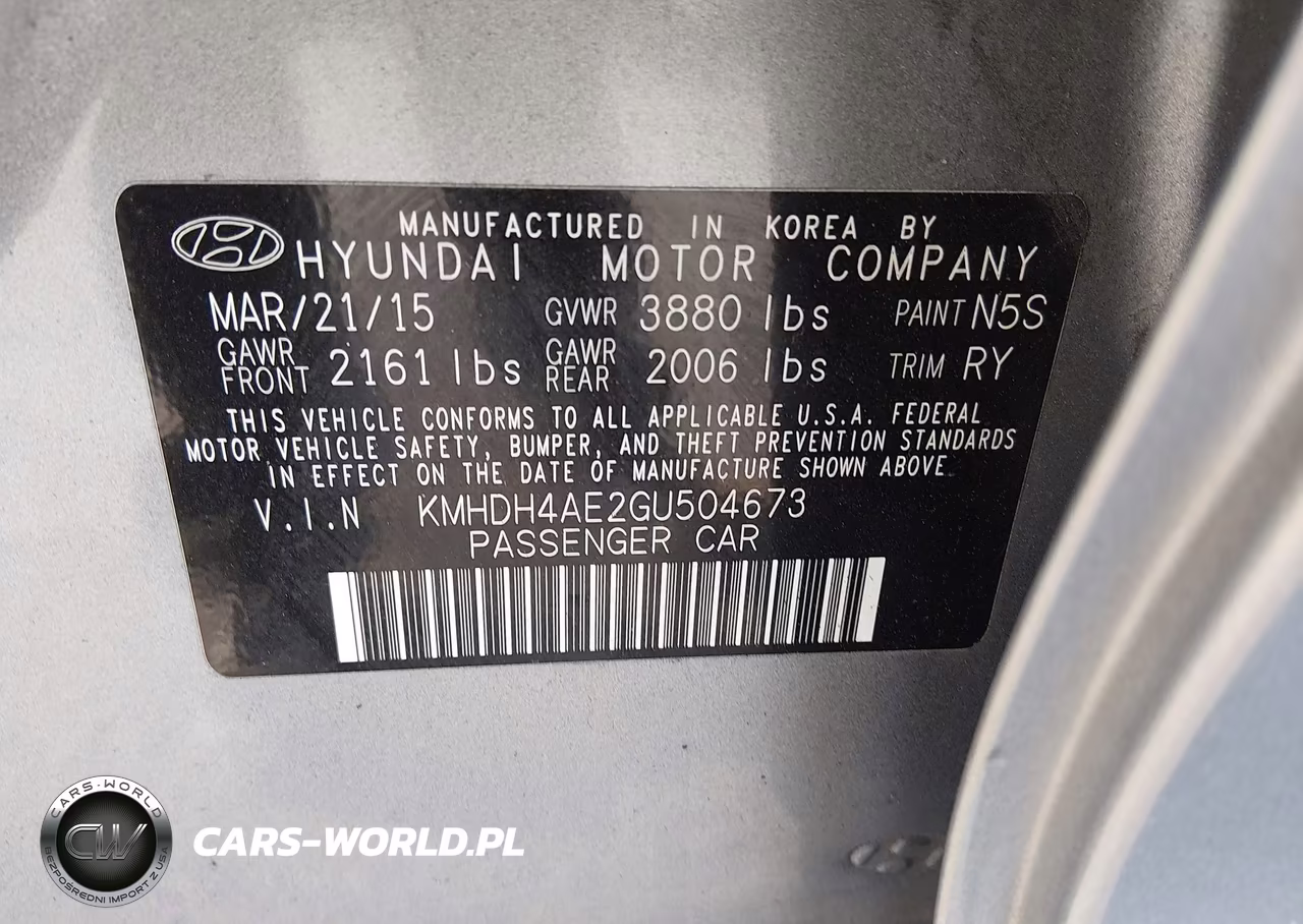 2016 Hyundai Elantra Value Edition VIN:KMHDH4AE2GU504673 - 9