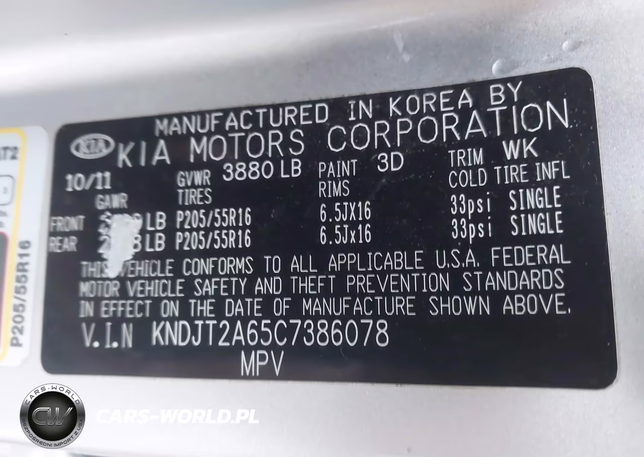 2012 Kia Soul + VIN:KNDJT2A65C7386078 - 9