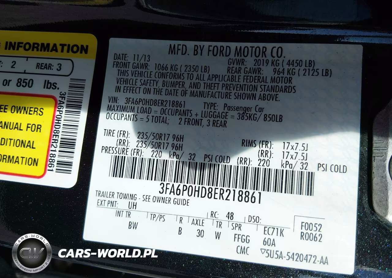 2014 Ford Fusion Se VIN:3FA6P0HD8ER218861 - 9
