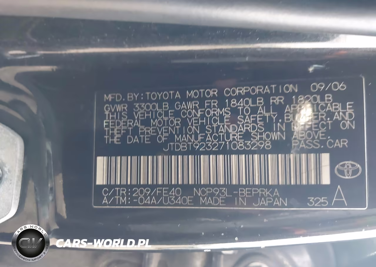 2007 Toyota Yaris S VIN:JTDBT923271083298 - 9