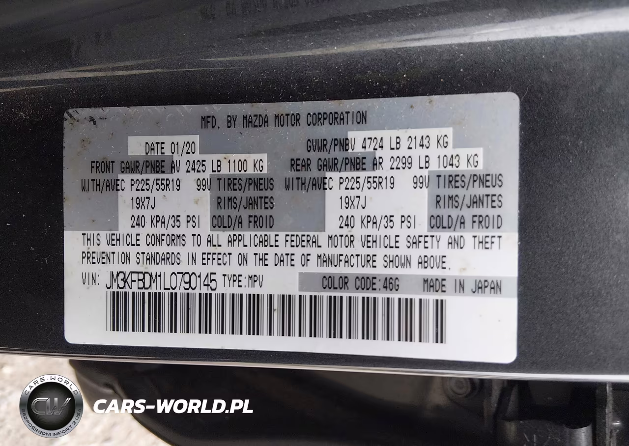 2020 Mazda Cx-5 Grand Touring VIN:JM3KFBDM1L0790145 - 9