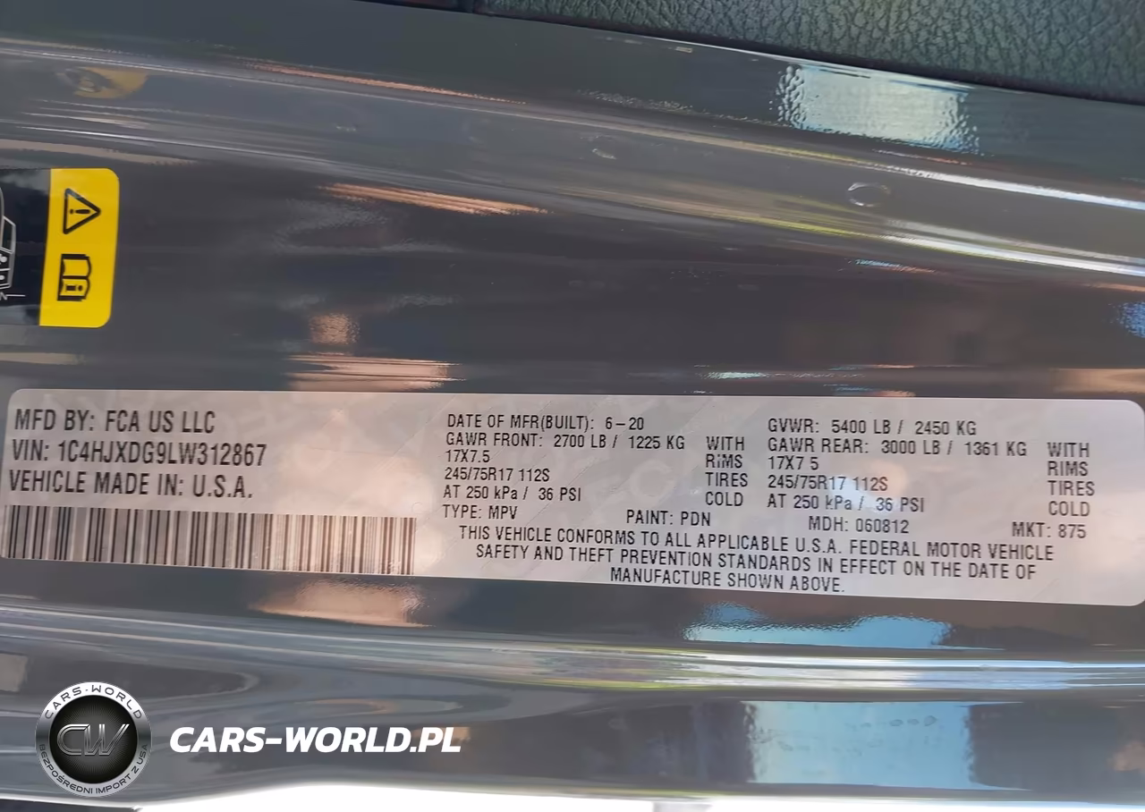 2020 Jeep Wrangler Unlimited Sport S 4X4 VIN:1C4HJXDG9LW312867 - 9