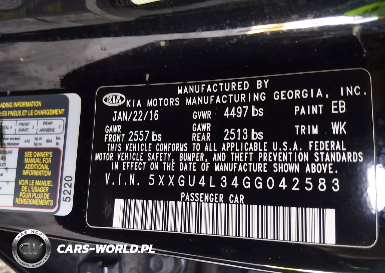 2016 Kia Optima Ex VIN:5XXGU4L34GG042583 - 9