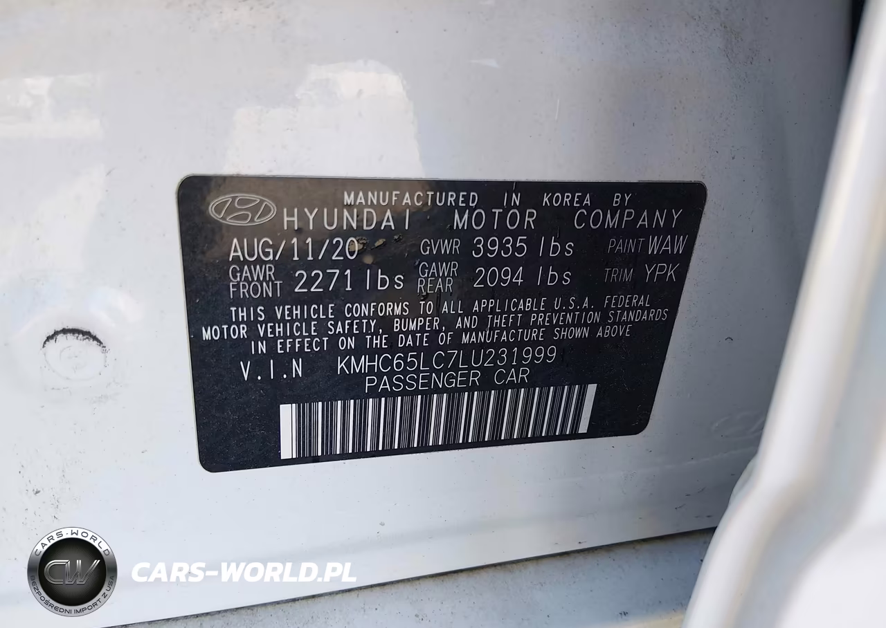 2020 Hyundai Ioniq Hybrid Blue VIN:KMHC65LC7LU231999 - 9