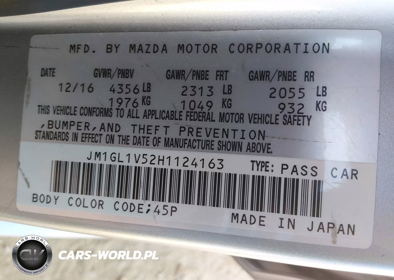 2017 Mazda Mazda6 Touring VIN:JM1GL1V52H1124163 - 9