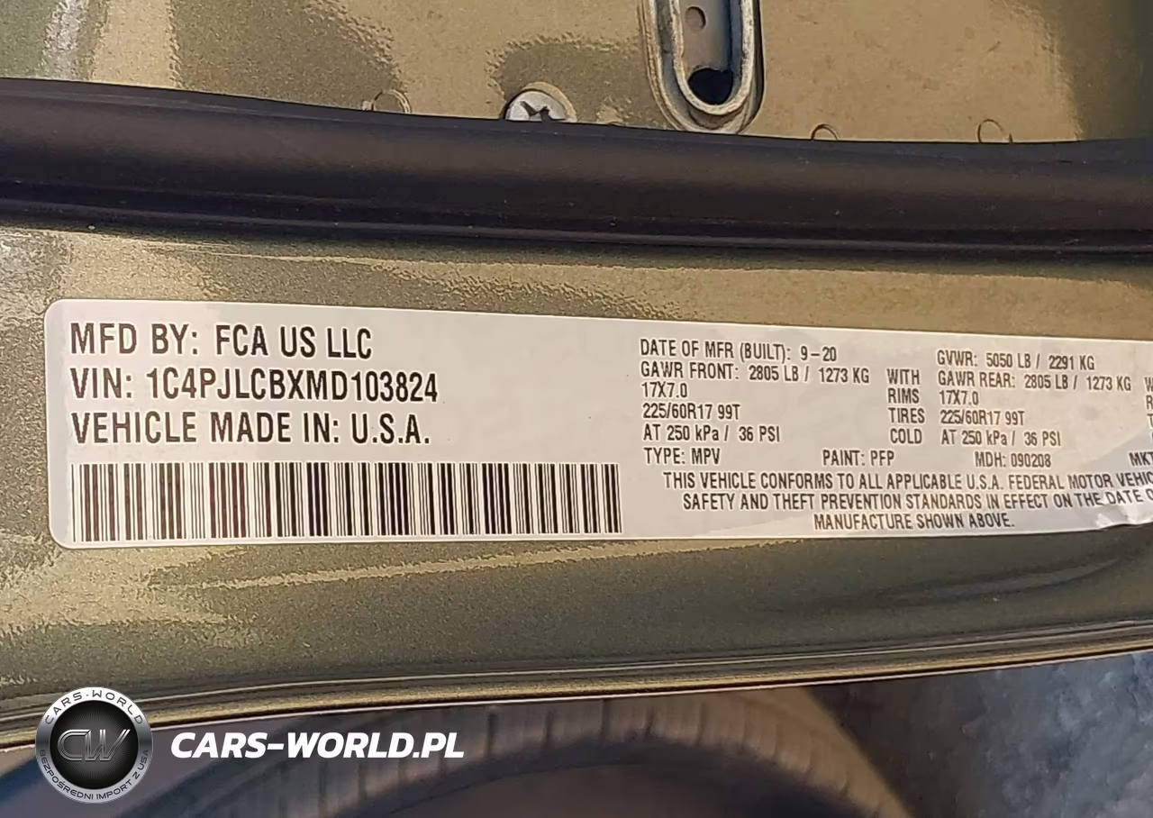 2021 Jeep Cherokee Latitude Fwd VIN:1C4PJLCBXMD103824 - 9