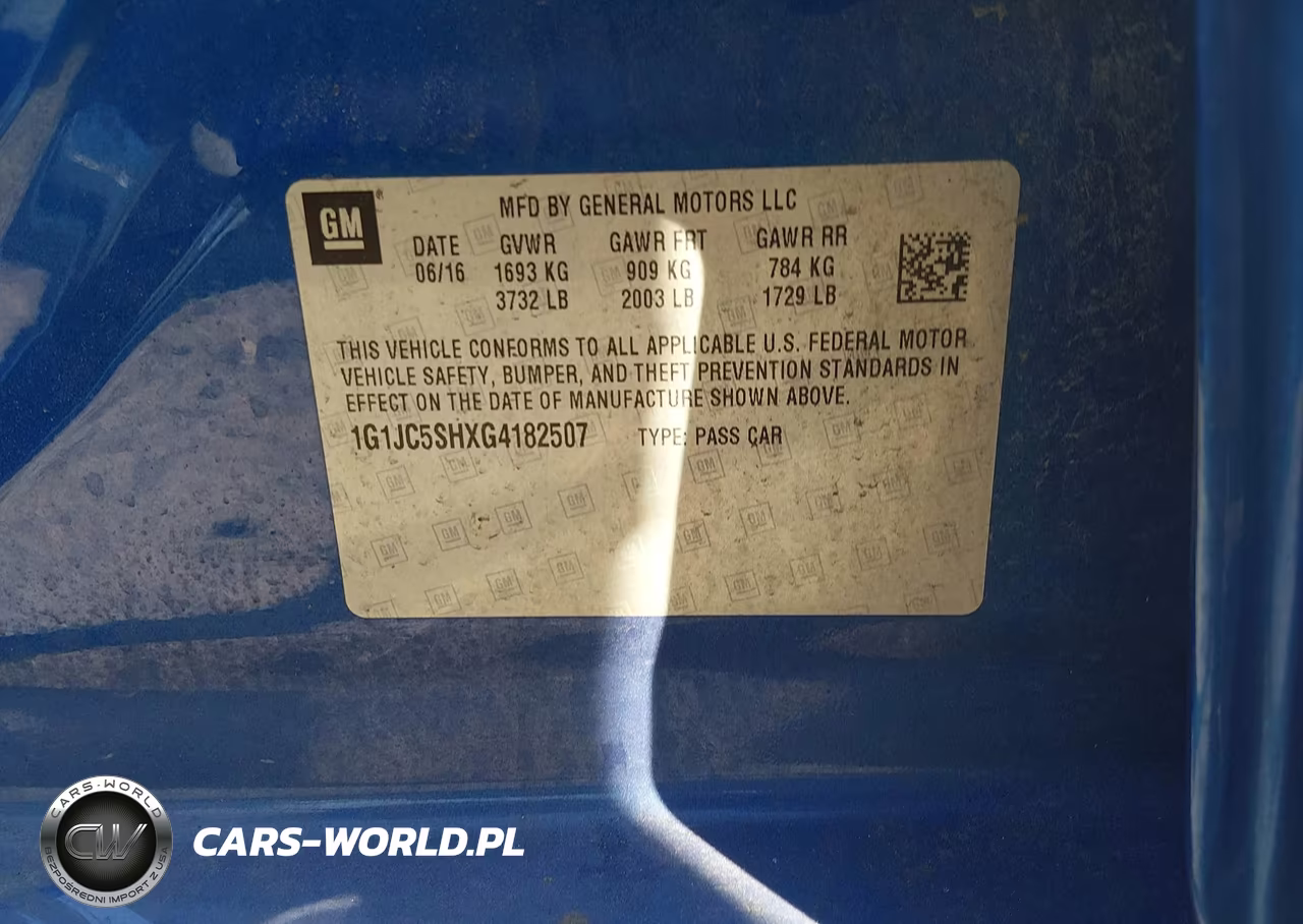 2016 Chevrolet Sonic Lt Auto VIN:1G1JC5SHXG4182507 - 9