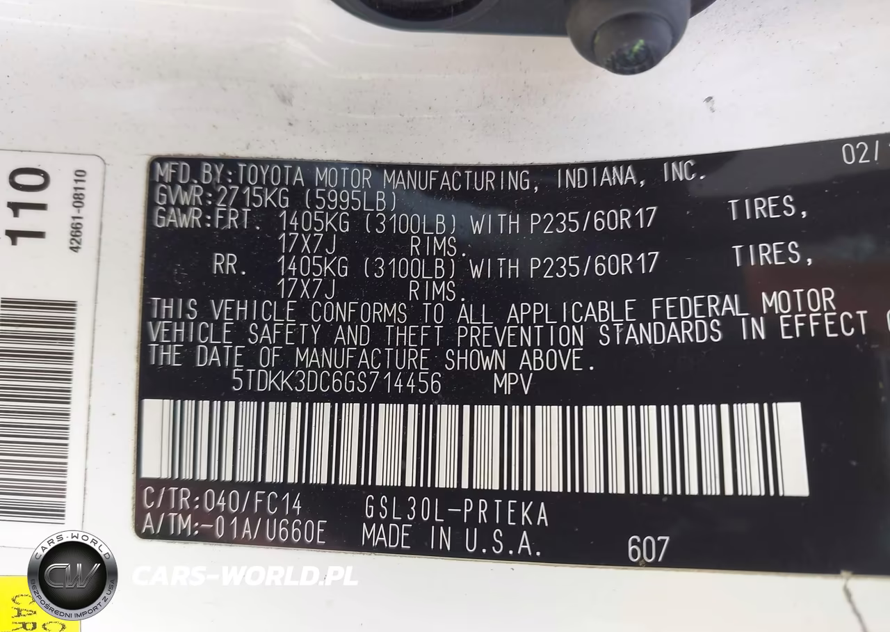 2016 Toyota Sienna Le 8 Passenger VIN:5TDKK3DC6GS714456 - 9