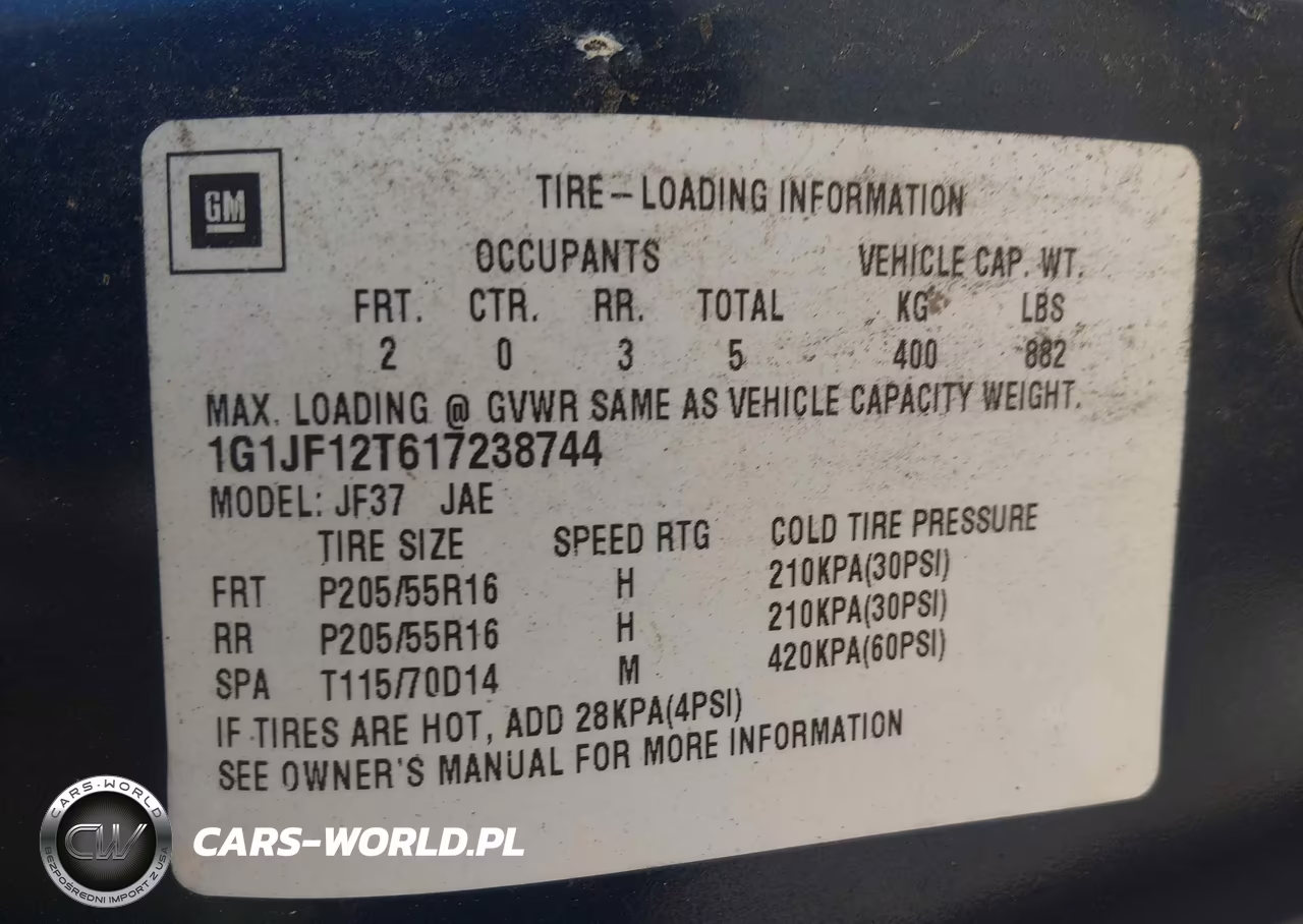 2001 Chevrolet Cavalier Z24 VIN:1G1JF12T617238744 - 9