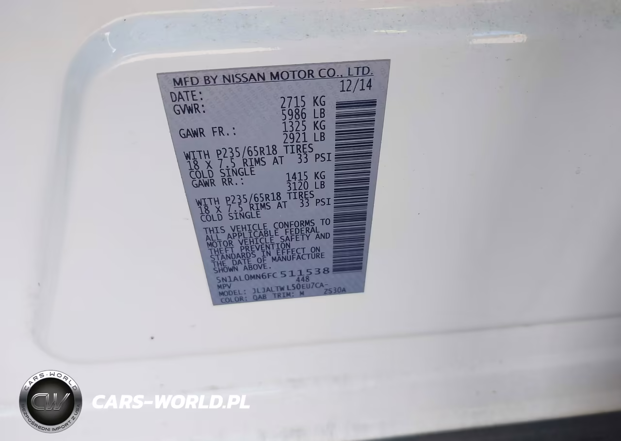 2015 Infiniti Qx60 VIN:5N1AL0MN6FC511538 - 9