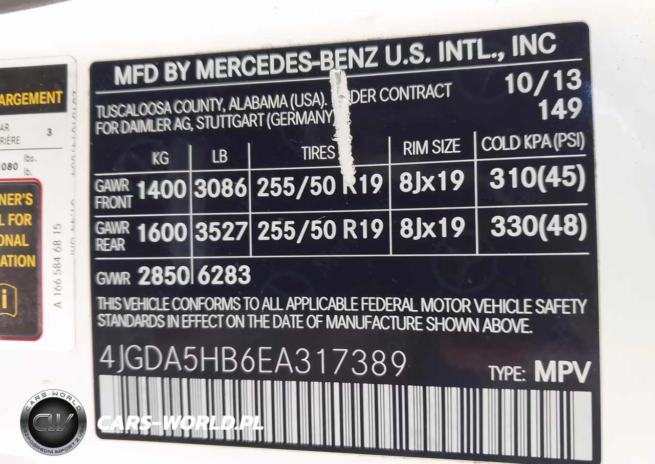 2014 Mercedes-Benz Ml 350 4Matic VIN:4JGDA5HB6EA317389 - 9