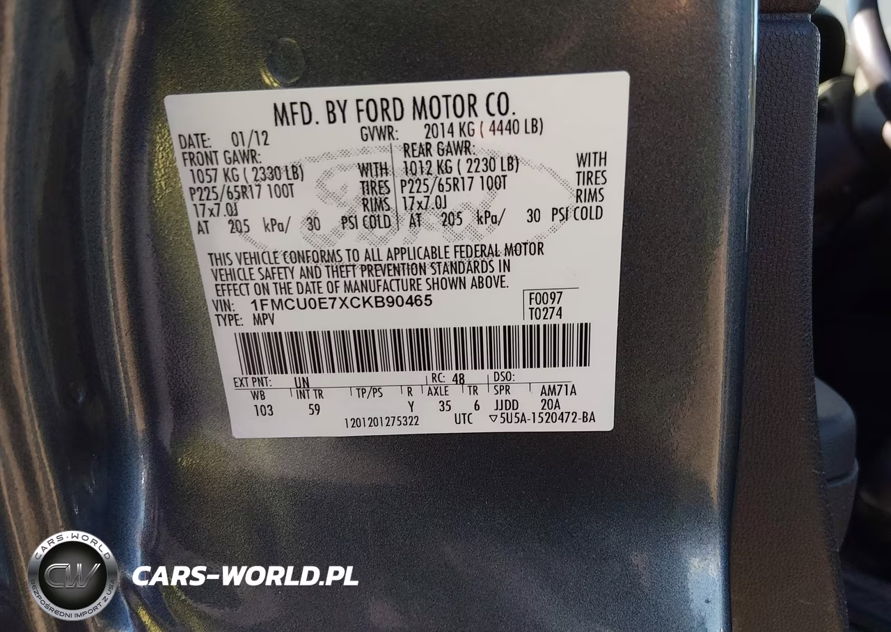 2012 Ford Escape Limited VIN:1FMCU0E7XCKB90465 - 9