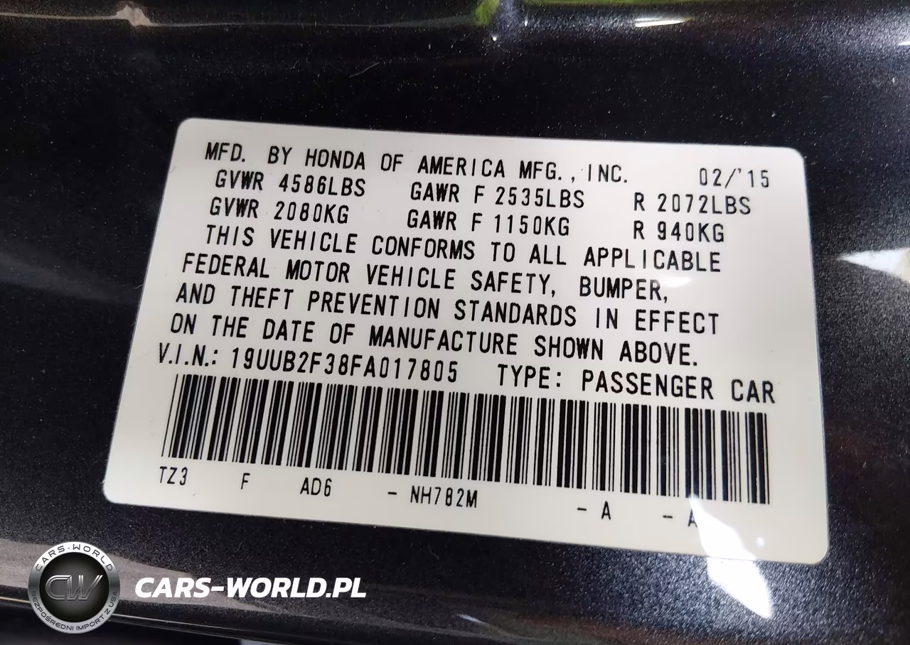 2015 Acura Tlx V6 VIN:19UUB2F38FA017805 - 9