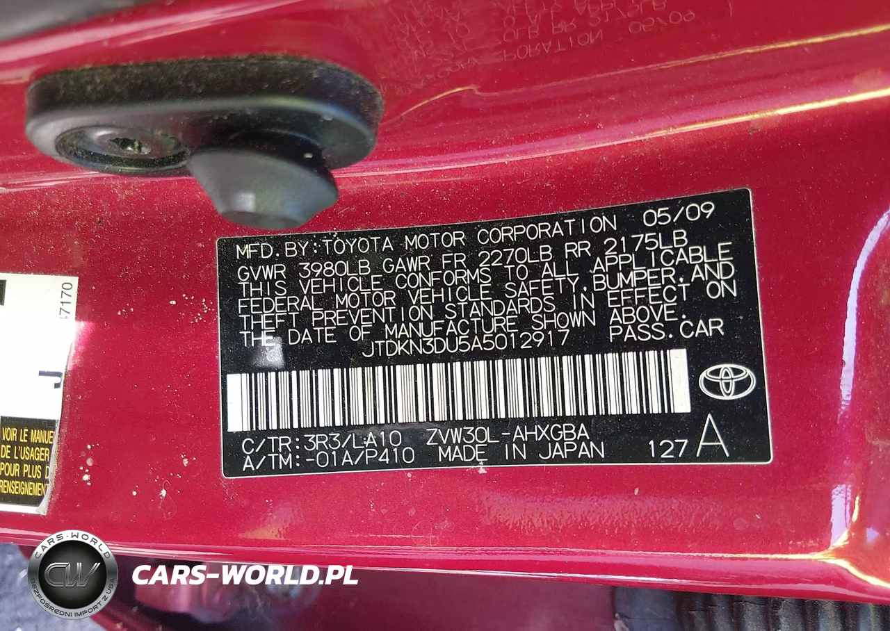 2010 Toyota Prius Iv VIN:JTDKN3DU5A5012917 - 9