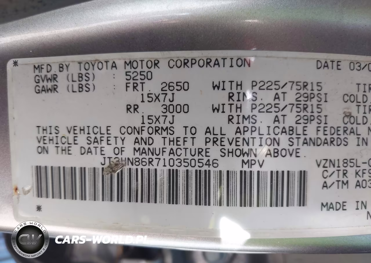 2001 Toyota 4Runner Sr5 V6 VIN:JT3HN86R710350546 - 9