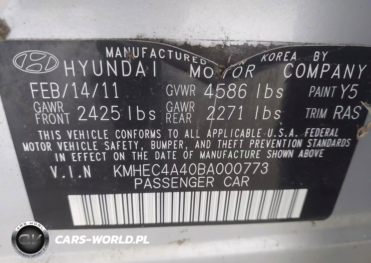 2011 Hyundai Sonata Hybrid VIN:KMHEC4A40BA000773 - 9