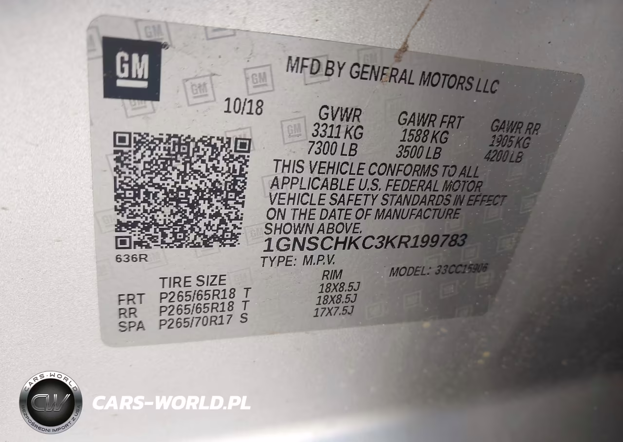 2019 Chevrolet Suburban Lt VIN:1GNSCHKC3KR199783 - 9