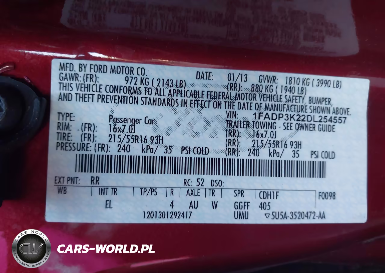 2013 Ford Focus Se VIN:1FADP3K22DL254557 - 9