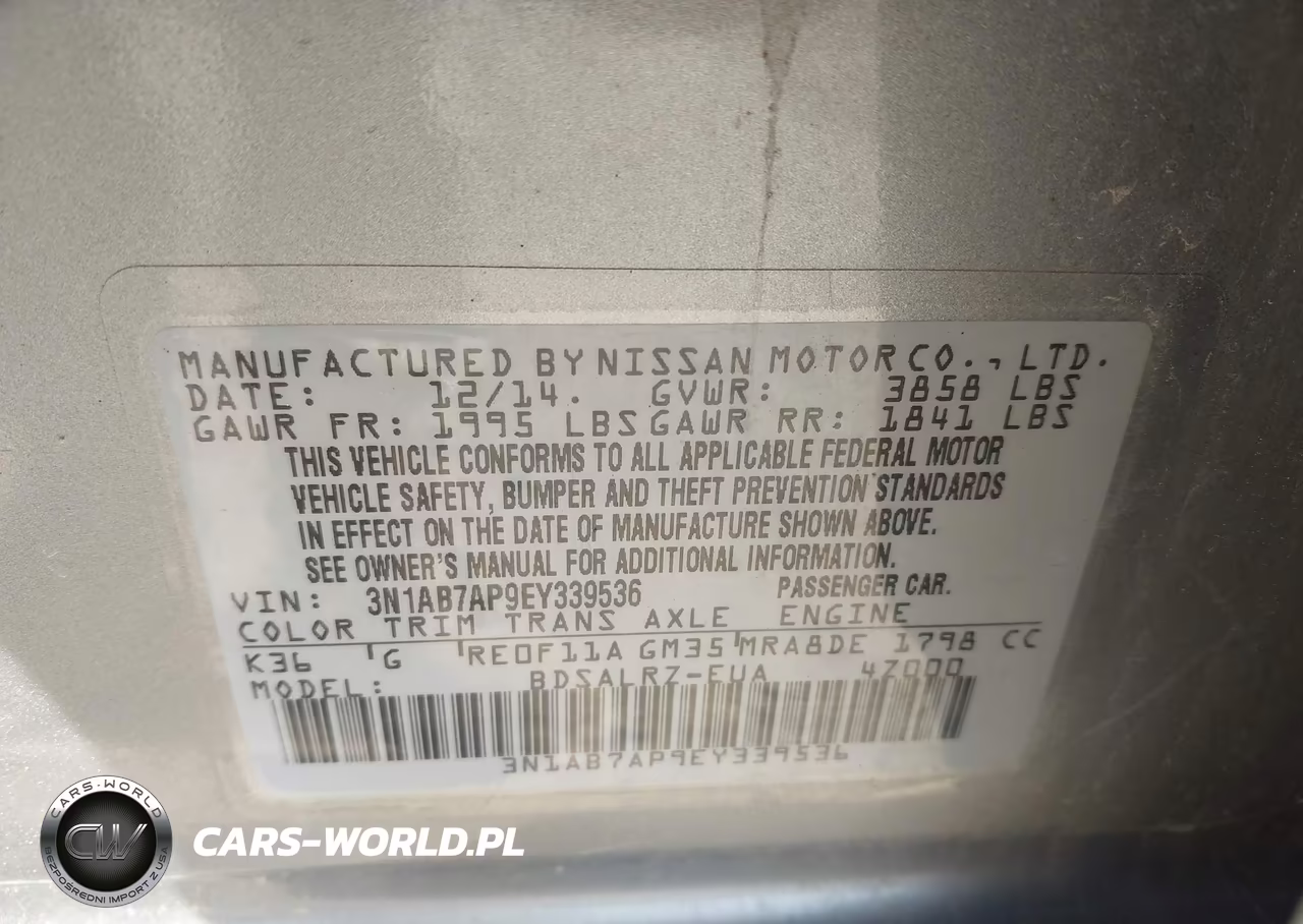 2014 Nissan Sentra Sr VIN:3N1AB7AP9EY339536 - 9