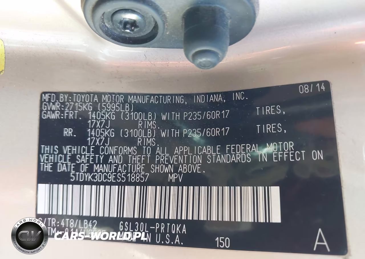 2014 Toyota Sienna Xle V6 8 Passenger VIN:5TDYK3DC9ES518857 - 9