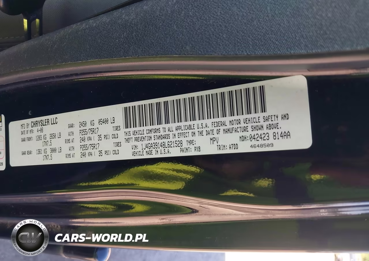 2008 Jeep Wrangler Unlimited X VIN:1J4GA39148L621528 - 9