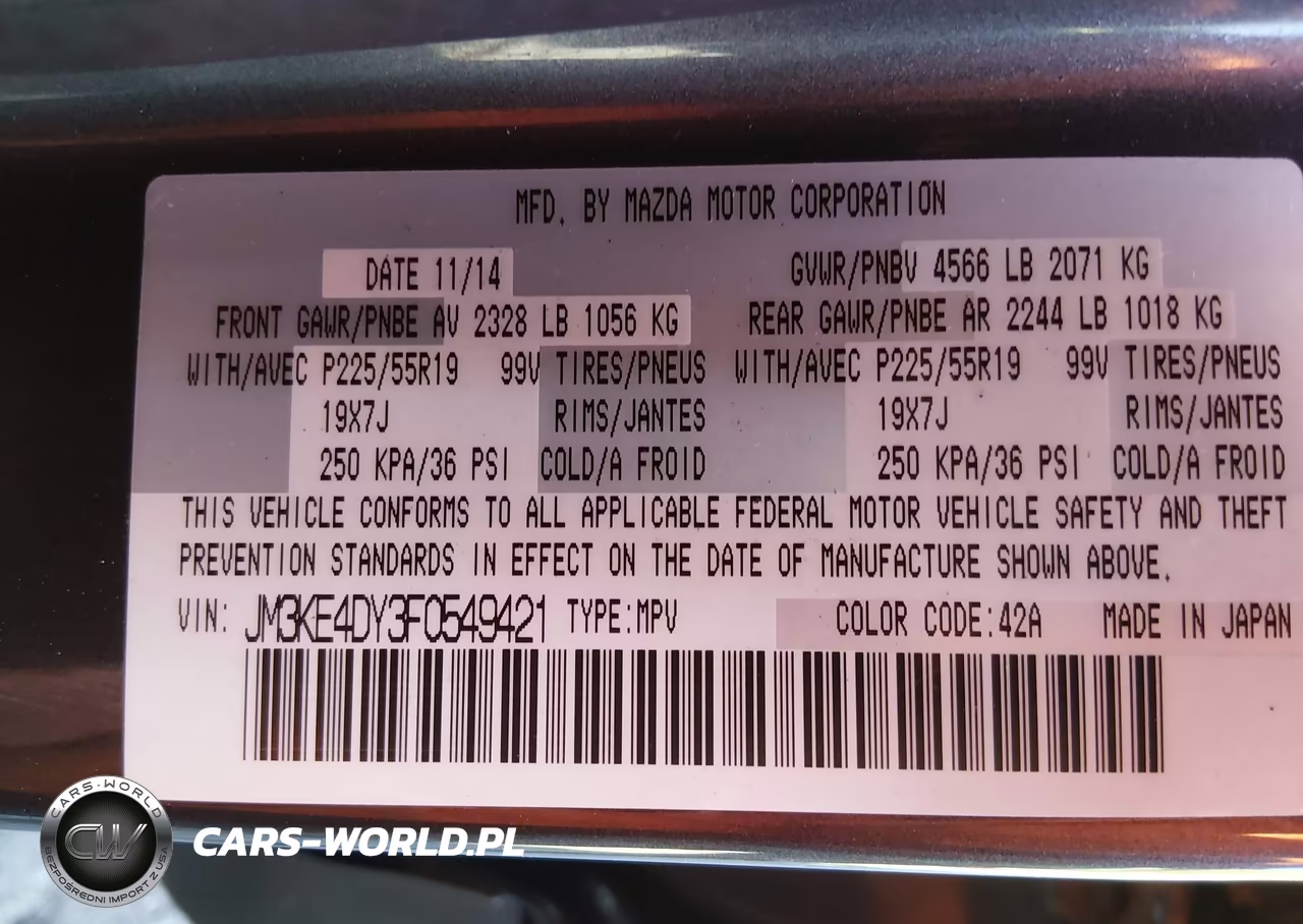 2015 Mazda Cx-5 Grand Touring VIN:JM3KE4DY3F0549421 - 9