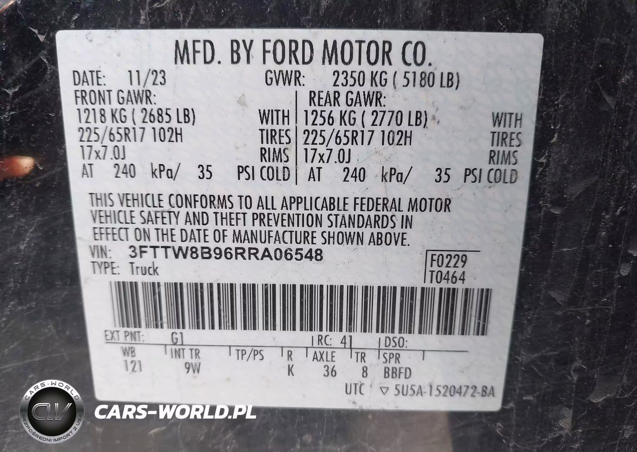 2024 Ford Maverick Xl VIN:3FTTW8B96RRA06548 - 9
