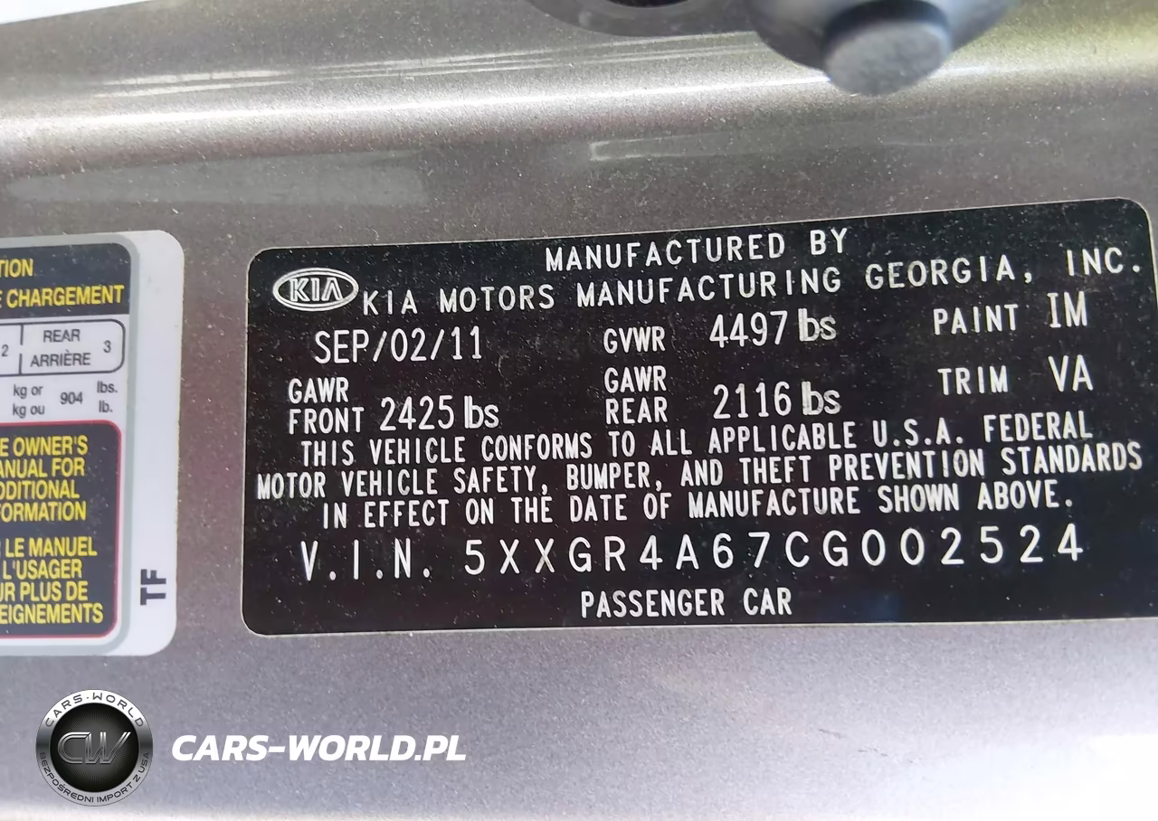2012 Kia Optima Sx VIN:5XXGR4A67CG002524 - 9