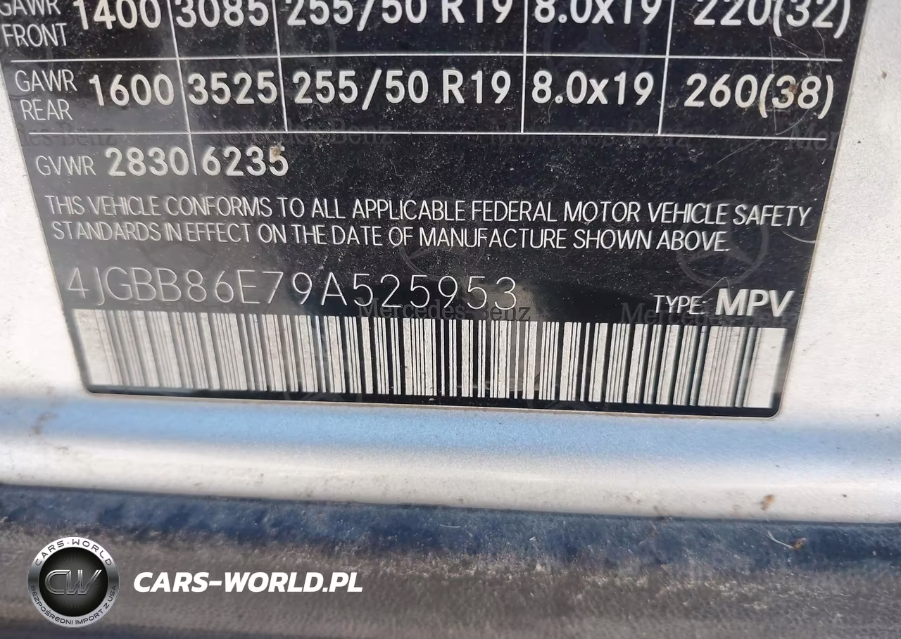 2009 Mercedes-Benz Ml 350 4Matic VIN:4JGBB86E79A525953 - 9