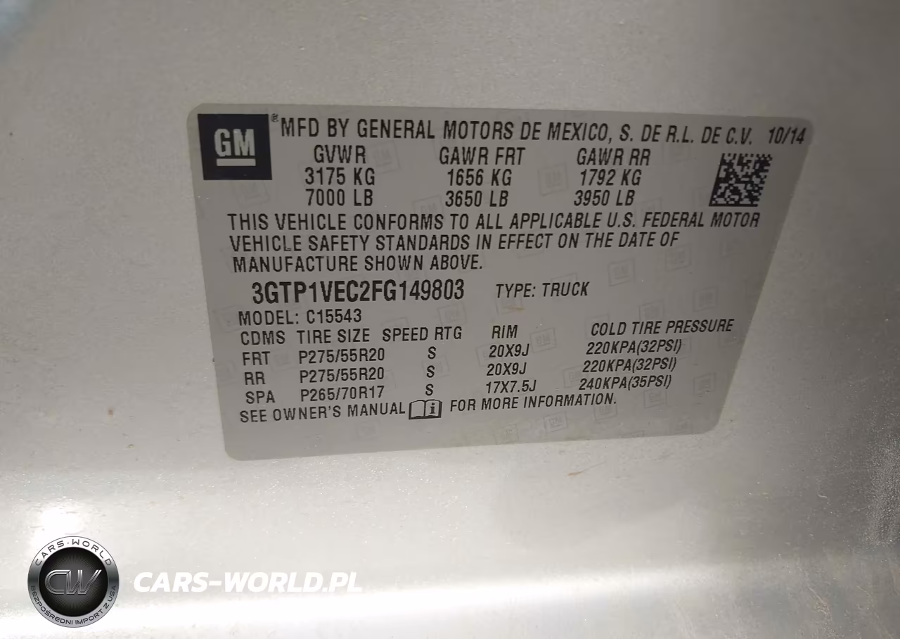 2015 GMC Sierra 1500 Slt VIN:3GTP1VEC2FG149803 - 9