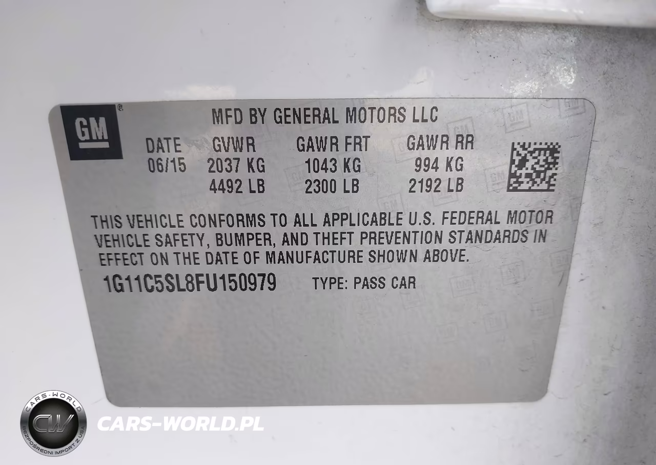 2015 Chevrolet Malibu 1Lt VIN:1G11C5SL8FU150979 - 9