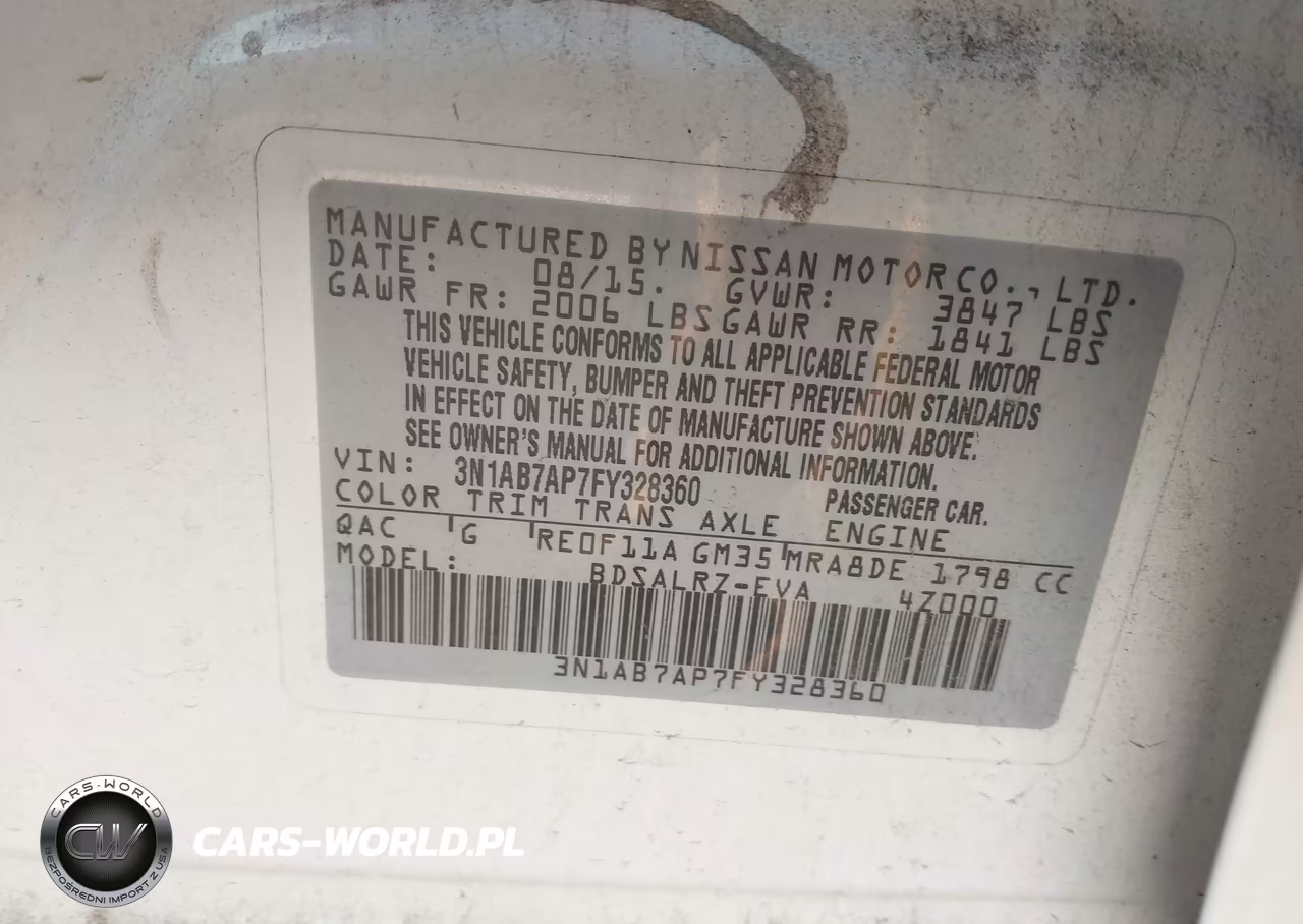 2015 Nissan Sentra Sr VIN:3N1AB7AP7FY328360 - 9