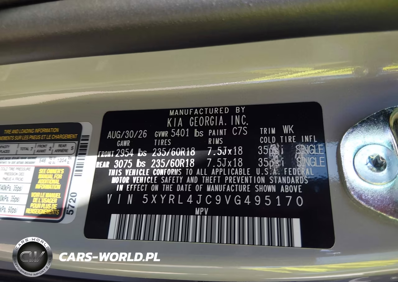 2027 Kia Sorento VIN:5XYRL4JC9VG495170 - 9