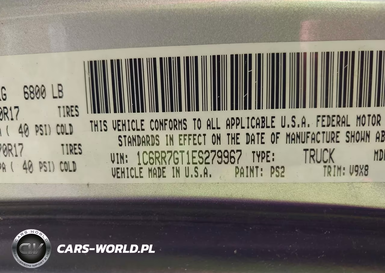 2014 Ram 1500 Slt VIN:1C6RR7GT1ES279967 - 9