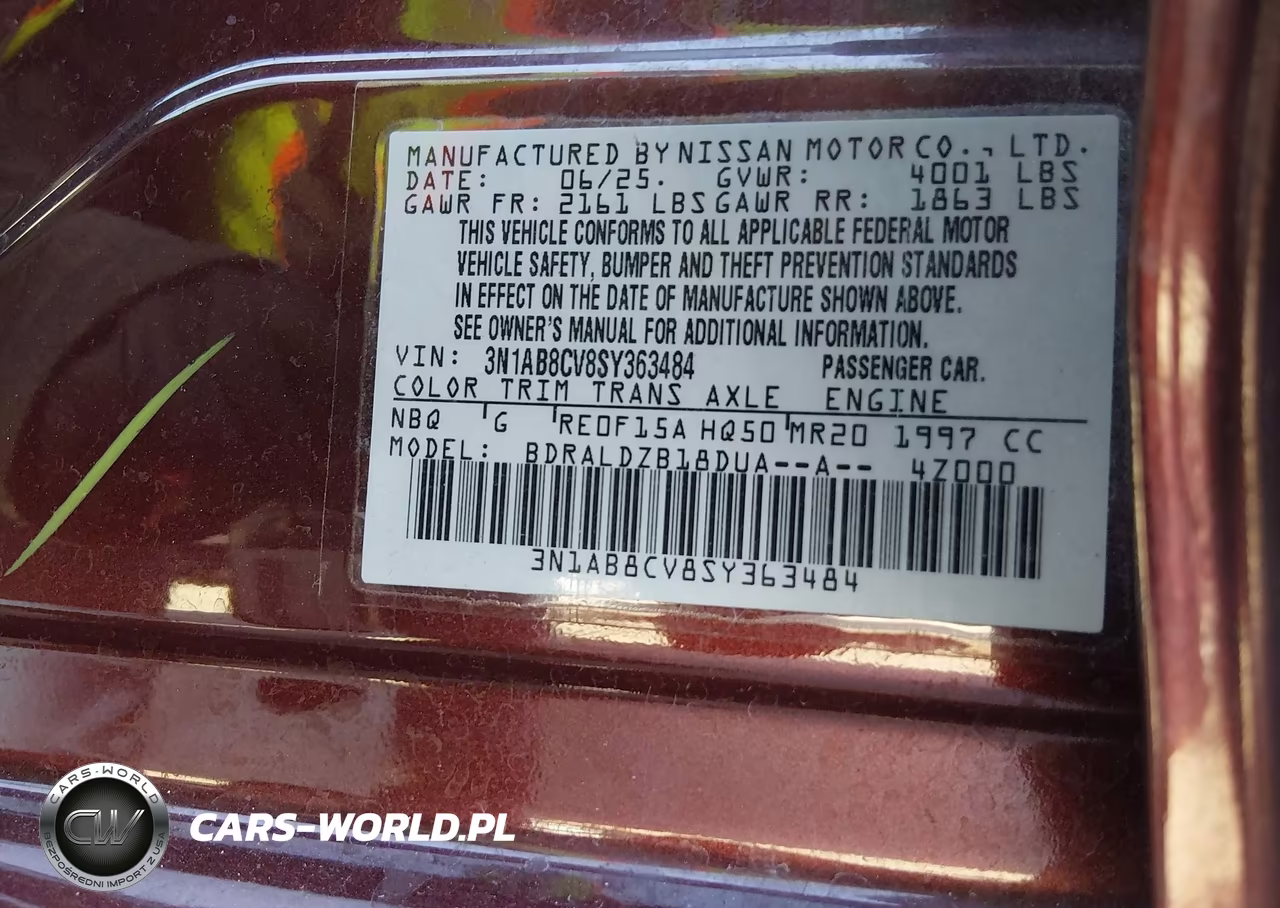 2025 Nissan Sentra Sv VIN:3N1AB8CV8SY363484 - 9