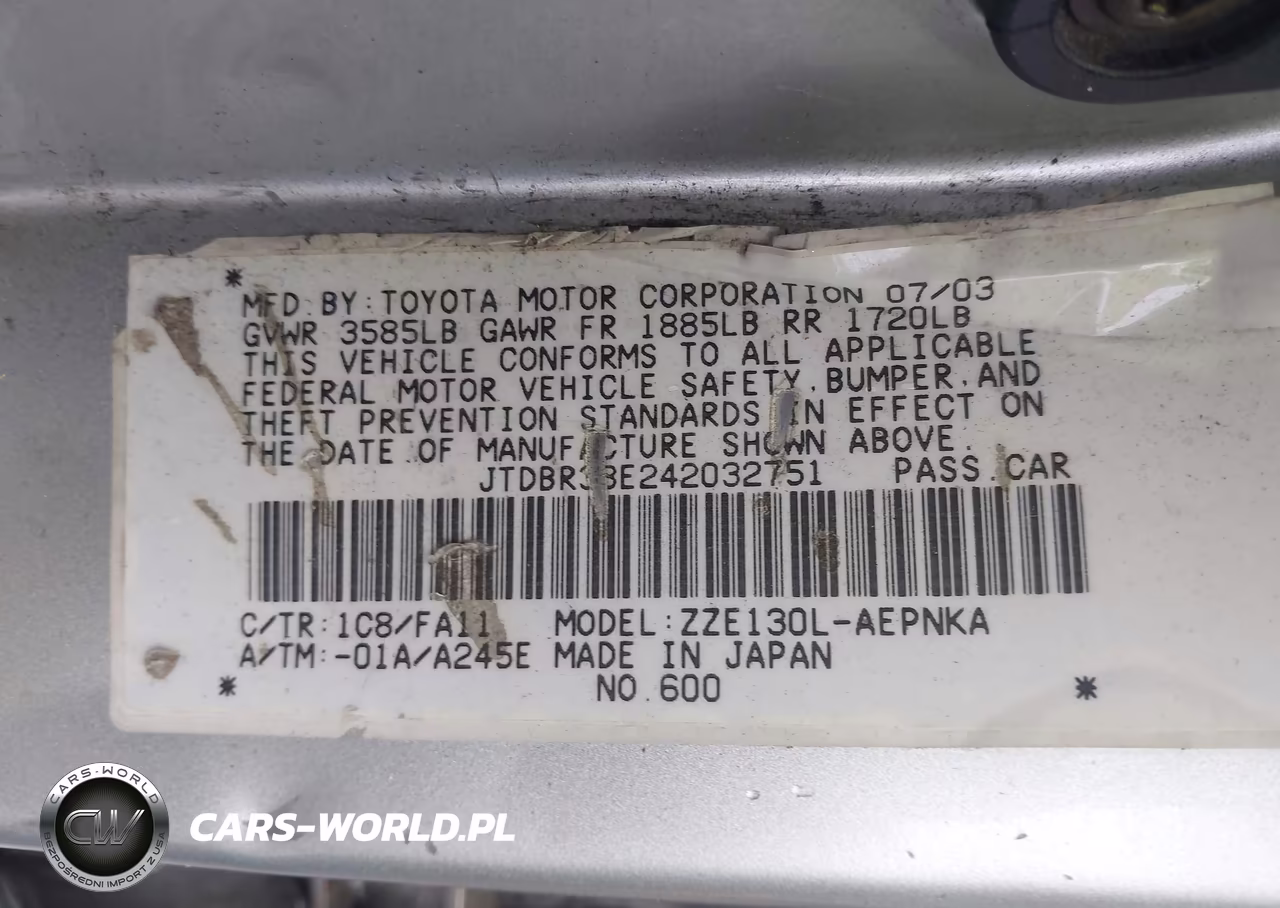 2004 Toyota Corolla Le VIN:JTDBR38E242032751 - 9