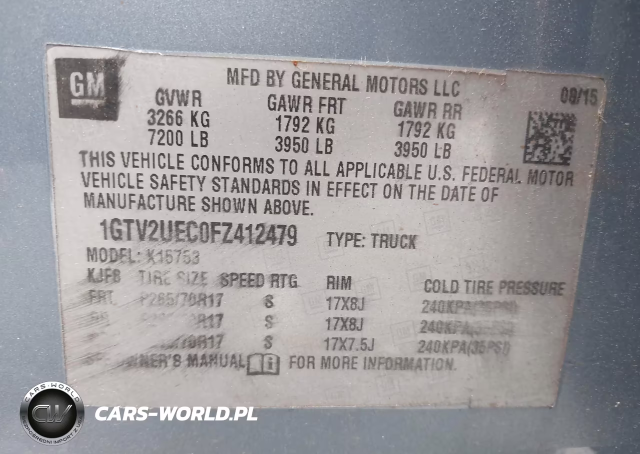 2015 GMC Sierra 1500 Sle VIN:1GTV2UEC0FZ412479 - 9