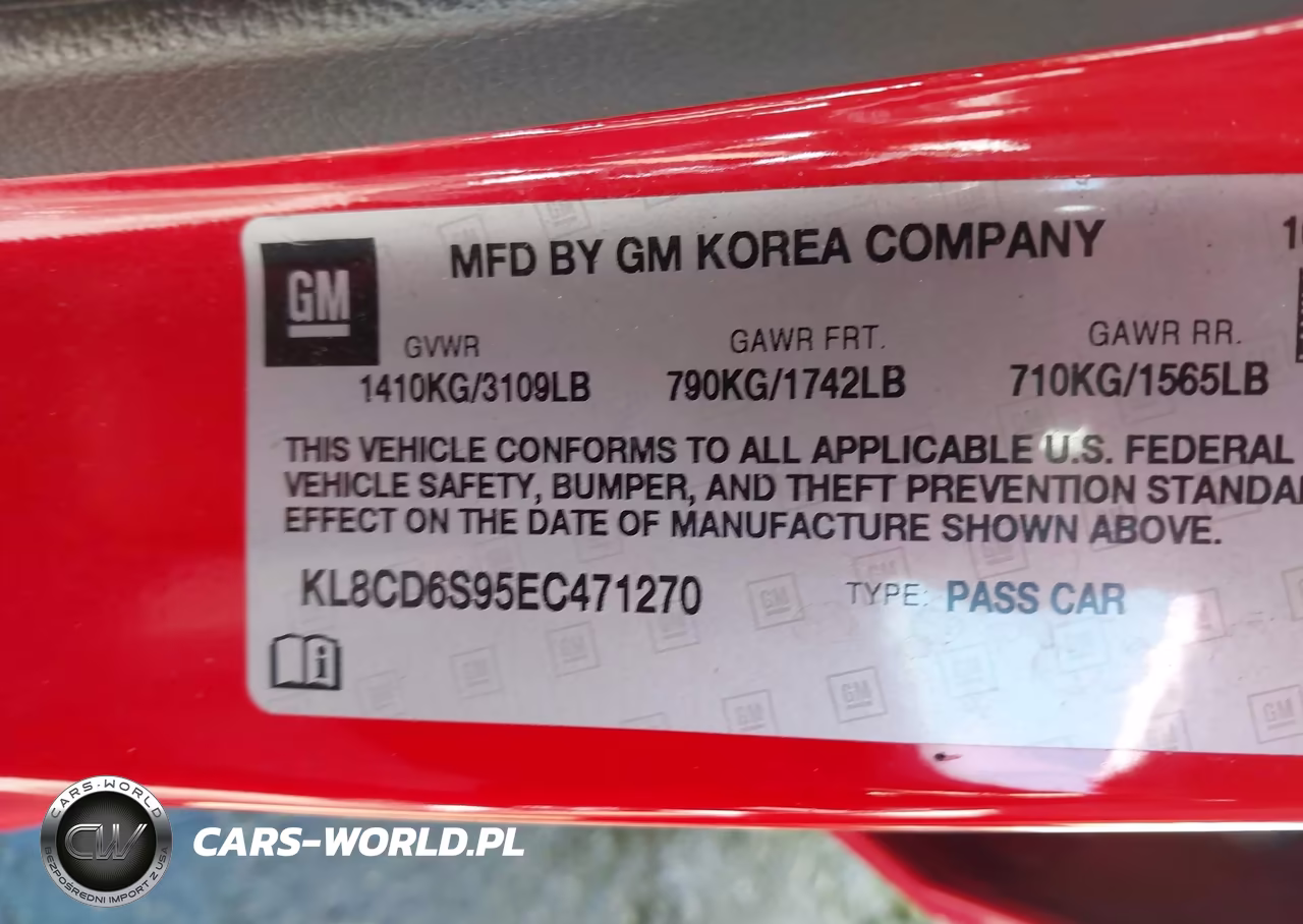 2014 Chevrolet Spark 1Lt Auto VIN:KL8CD6S95EC471270 - 9